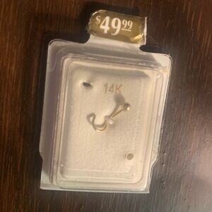 14 KT Yellow Gold 22 Gage Nose Stud